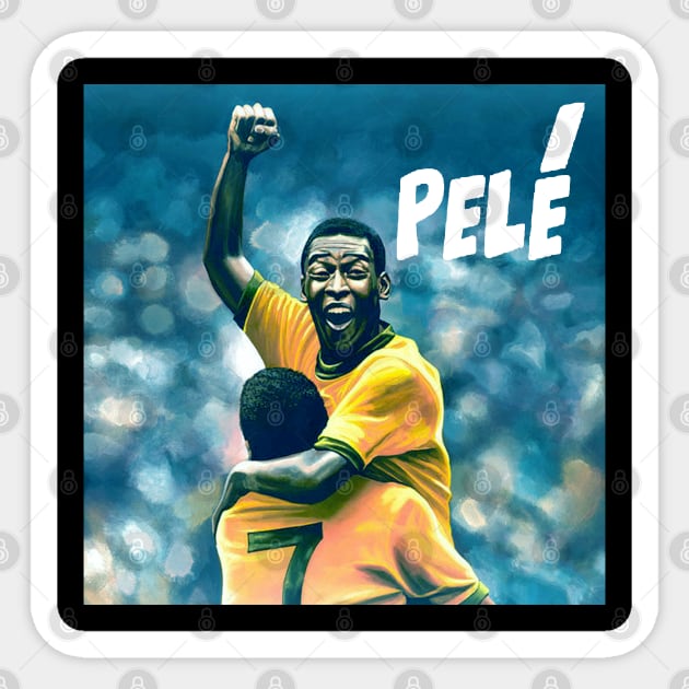 Pele Football Legend Sticker by Vamp Pattern